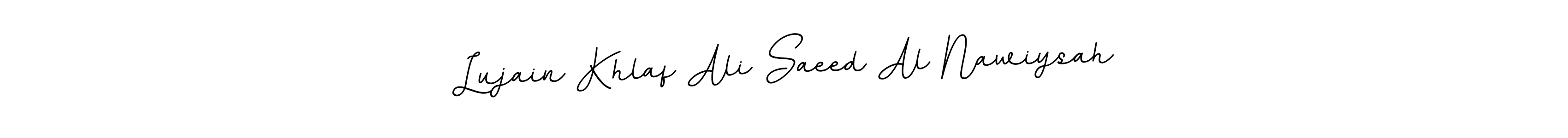 Design your own signature with our free online signature maker. With this signature software, you can create a handwritten (BallpointsItalic-DORy9) signature for name Lujain Khlaf Ali Saeed Al Nawiysah. Lujain Khlaf Ali Saeed Al Nawiysah signature style 11 images and pictures png