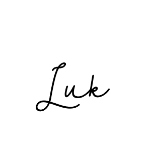 Design your own signature with our free online signature maker. With this signature software, you can create a handwritten (BallpointsItalic-DORy9) signature for name Luk. Luk signature style 11 images and pictures png