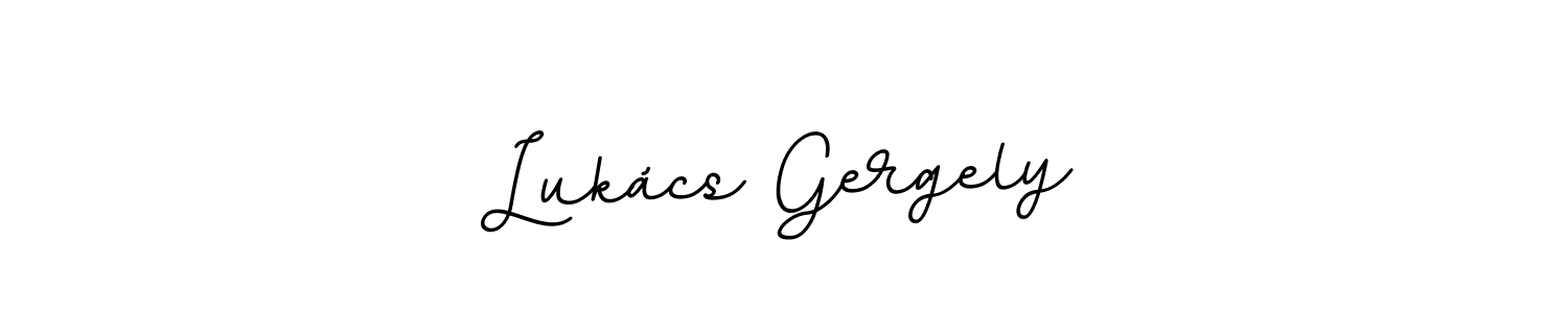 Use a signature maker to create a handwritten signature online. With this signature software, you can design (BallpointsItalic-DORy9) your own signature for name Lukács Gergely. Lukács Gergely signature style 11 images and pictures png