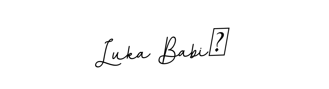 How to Draw Luka BabiĆ signature style? BallpointsItalic-DORy9 is a latest design signature styles for name Luka BabiĆ. Luka BabiĆ signature style 11 images and pictures png