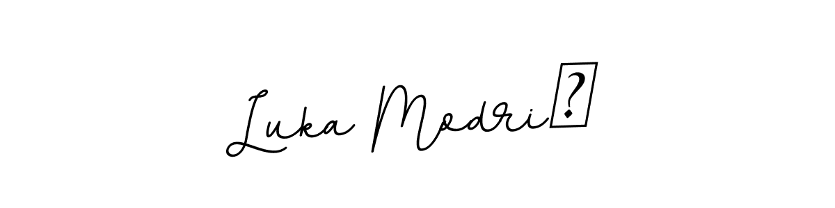 Make a beautiful signature design for name Luka Modrić. With this signature (BallpointsItalic-DORy9) style, you can create a handwritten signature for free. Luka Modrić signature style 11 images and pictures png