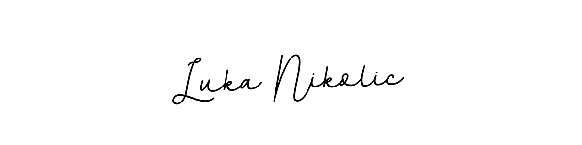 The best way (BallpointsItalic-DORy9) to make a short signature is to pick only two or three words in your name. The name Luka Nikolic include a total of six letters. For converting this name. Luka Nikolic signature style 11 images and pictures png