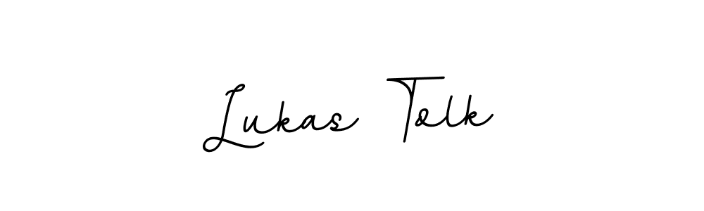 How to make Lukas Tolk name signature. Use BallpointsItalic-DORy9 style for creating short signs online. This is the latest handwritten sign. Lukas Tolk signature style 11 images and pictures png