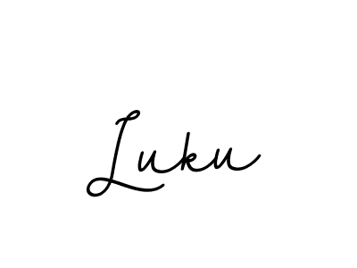 Design your own signature with our free online signature maker. With this signature software, you can create a handwritten (BallpointsItalic-DORy9) signature for name Luku. Luku signature style 11 images and pictures png