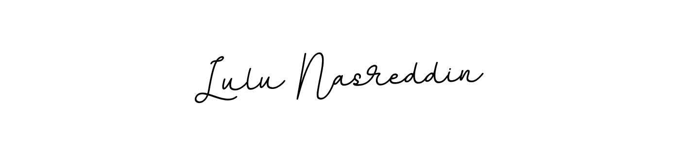 if you are searching for the best signature style for your name Lulu Nasreddin. so please give up your signature search. here we have designed multiple signature styles  using BallpointsItalic-DORy9. Lulu Nasreddin signature style 11 images and pictures png