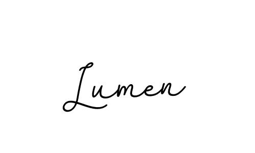 Use a signature maker to create a handwritten signature online. With this signature software, you can design (BallpointsItalic-DORy9) your own signature for name Lumen. Lumen signature style 11 images and pictures png