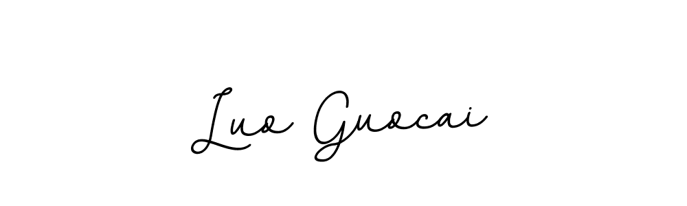 Make a beautiful signature design for name Luo Guocai. With this signature (BallpointsItalic-DORy9) style, you can create a handwritten signature for free. Luo Guocai signature style 11 images and pictures png