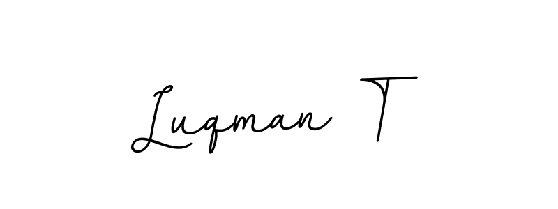 Also You can easily find your signature by using the search form. We will create Luqman T name handwritten signature images for you free of cost using BallpointsItalic-DORy9 sign style. Luqman T signature style 11 images and pictures png