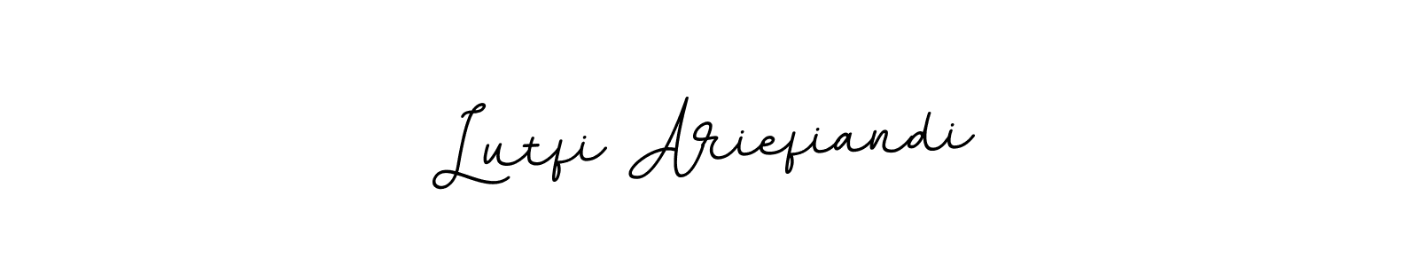 How to make Lutfi Ariefiandi name signature. Use BallpointsItalic-DORy9 style for creating short signs online. This is the latest handwritten sign. Lutfi Ariefiandi signature style 11 images and pictures png