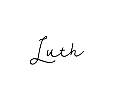 Design your own signature with our free online signature maker. With this signature software, you can create a handwritten (BallpointsItalic-DORy9) signature for name Luth. Luth signature style 11 images and pictures png
