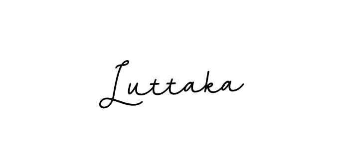 Create a beautiful signature design for name Luttaka. With this signature (BallpointsItalic-DORy9) fonts, you can make a handwritten signature for free. Luttaka signature style 11 images and pictures png