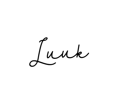 Create a beautiful signature design for name Luuk. With this signature (BallpointsItalic-DORy9) fonts, you can make a handwritten signature for free. Luuk signature style 11 images and pictures png