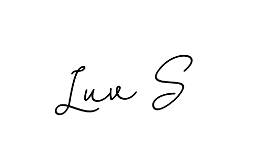 The best way (BallpointsItalic-DORy9) to make a short signature is to pick only two or three words in your name. The name Luv S include a total of six letters. For converting this name. Luv S signature style 11 images and pictures png