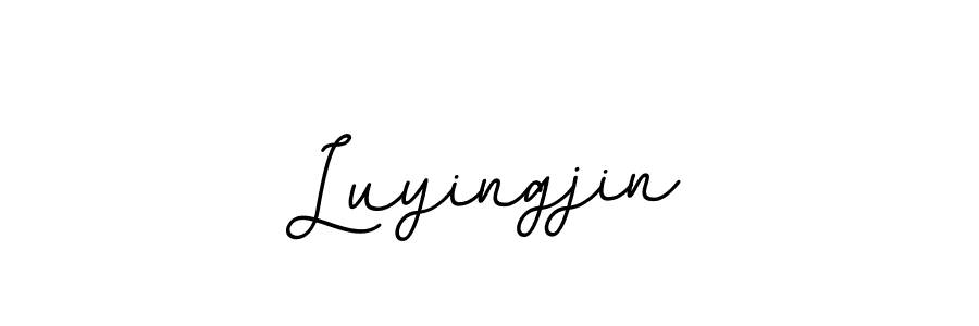 Luyingjin stylish signature style. Best Handwritten Sign (BallpointsItalic-DORy9) for my name. Handwritten Signature Collection Ideas for my name Luyingjin. Luyingjin signature style 11 images and pictures png