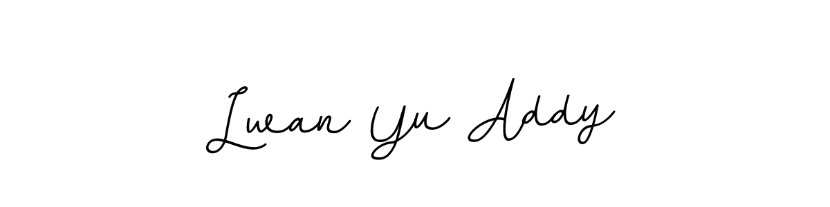 Use a signature maker to create a handwritten signature online. With this signature software, you can design (BallpointsItalic-DORy9) your own signature for name Lwan Yu Addy. Lwan Yu Addy signature style 11 images and pictures png