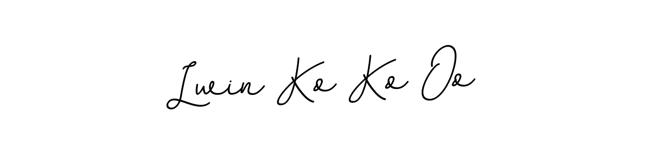 It looks lik you need a new signature style for name Lwin Ko Ko Oo. Design unique handwritten (BallpointsItalic-DORy9) signature with our free signature maker in just a few clicks. Lwin Ko Ko Oo signature style 11 images and pictures png