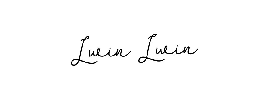 This is the best signature style for the Lwin Lwin name. Also you like these signature font (BallpointsItalic-DORy9). Mix name signature. Lwin Lwin signature style 11 images and pictures png