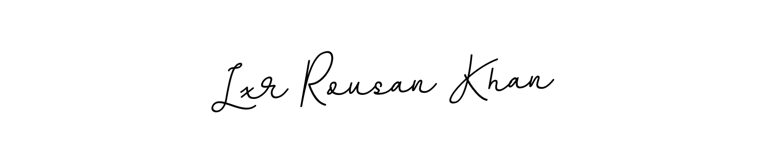 Lxr Rousan Khan stylish signature style. Best Handwritten Sign (BallpointsItalic-DORy9) for my name. Handwritten Signature Collection Ideas for my name Lxr Rousan Khan. Lxr Rousan Khan signature style 11 images and pictures png