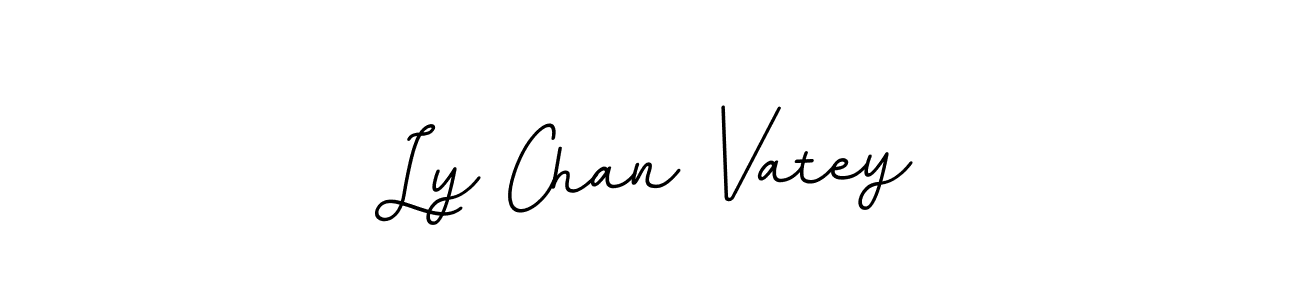 The best way (BallpointsItalic-DORy9) to make a short signature is to pick only two or three words in your name. The name Ly Chan Vatey include a total of six letters. For converting this name. Ly Chan Vatey signature style 11 images and pictures png