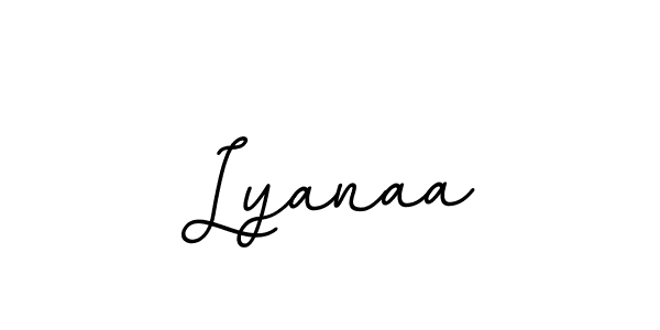 Lyanaa stylish signature style. Best Handwritten Sign (BallpointsItalic-DORy9) for my name. Handwritten Signature Collection Ideas for my name Lyanaa. Lyanaa signature style 11 images and pictures png