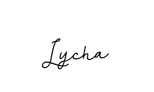 Lycha stylish signature style. Best Handwritten Sign (BallpointsItalic-DORy9) for my name. Handwritten Signature Collection Ideas for my name Lycha. Lycha signature style 11 images and pictures png