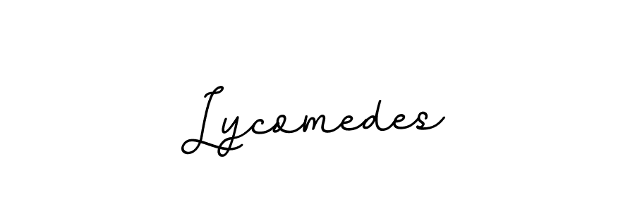 Create a beautiful signature design for name Lycomedes. With this signature (BallpointsItalic-DORy9) fonts, you can make a handwritten signature for free. Lycomedes signature style 11 images and pictures png