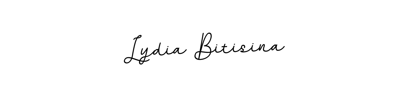 How to make Lydia Bitisina name signature. Use BallpointsItalic-DORy9 style for creating short signs online. This is the latest handwritten sign. Lydia Bitisina signature style 11 images and pictures png