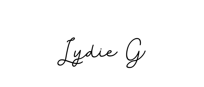 This is the best signature style for the Lydie G name. Also you like these signature font (BallpointsItalic-DORy9). Mix name signature. Lydie G signature style 11 images and pictures png