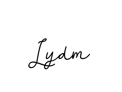 How to make Lydm name signature. Use BallpointsItalic-DORy9 style for creating short signs online. This is the latest handwritten sign. Lydm signature style 11 images and pictures png