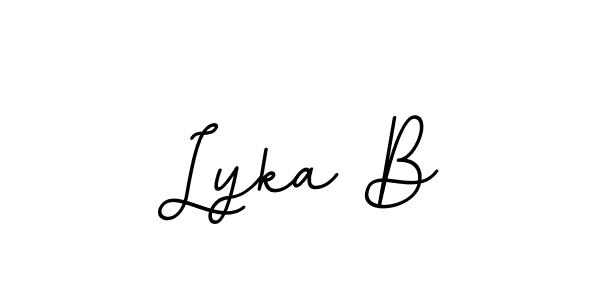 Lyka B stylish signature style. Best Handwritten Sign (BallpointsItalic-DORy9) for my name. Handwritten Signature Collection Ideas for my name Lyka B. Lyka B signature style 11 images and pictures png