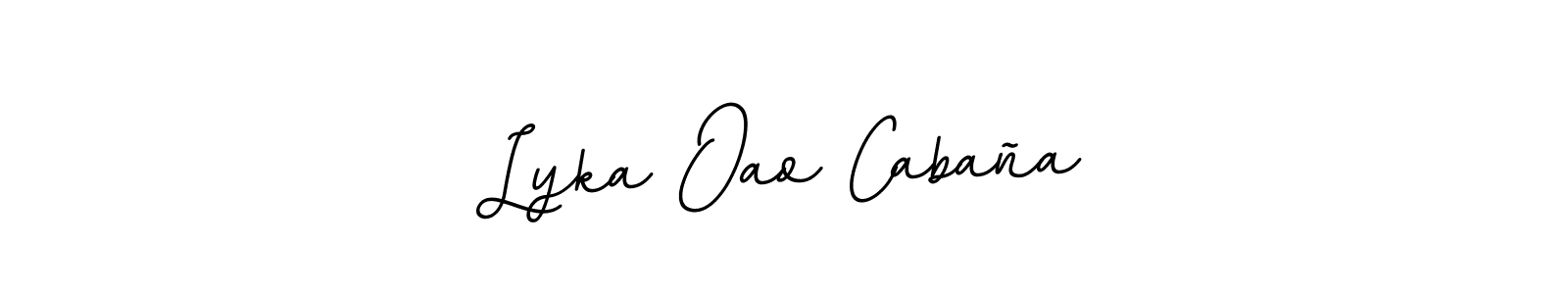 Design your own signature with our free online signature maker. With this signature software, you can create a handwritten (BallpointsItalic-DORy9) signature for name Lyka Oao Cabaña. Lyka Oao Cabaña signature style 11 images and pictures png