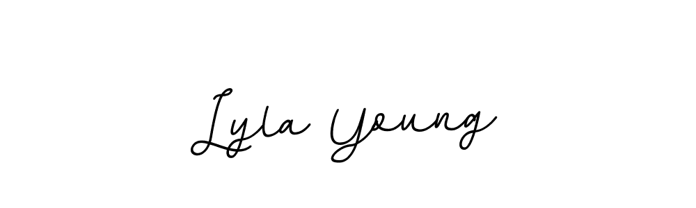 if you are searching for the best signature style for your name Lyla Young. so please give up your signature search. here we have designed multiple signature styles  using BallpointsItalic-DORy9. Lyla Young signature style 11 images and pictures png