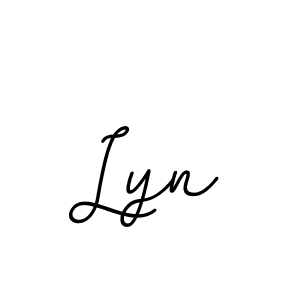 How to make Lyn name signature. Use BallpointsItalic-DORy9 style for creating short signs online. This is the latest handwritten sign. Lyn signature style 11 images and pictures png