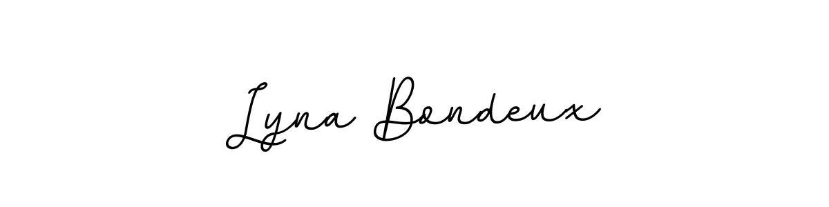 Use a signature maker to create a handwritten signature online. With this signature software, you can design (BallpointsItalic-DORy9) your own signature for name Lyna Bondeux. Lyna Bondeux signature style 11 images and pictures png