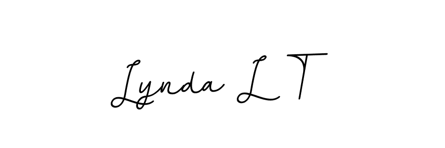 Create a beautiful signature design for name Lynda L T. With this signature (BallpointsItalic-DORy9) fonts, you can make a handwritten signature for free. Lynda L T signature style 11 images and pictures png