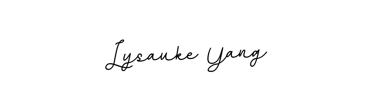 The best way (BallpointsItalic-DORy9) to make a short signature is to pick only two or three words in your name. The name Lysauke Yang include a total of six letters. For converting this name. Lysauke Yang signature style 11 images and pictures png