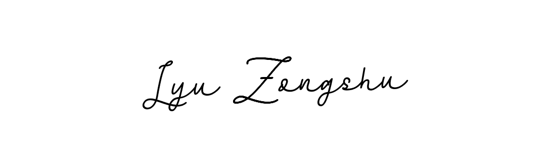 Lyu Zongshu stylish signature style. Best Handwritten Sign (BallpointsItalic-DORy9) for my name. Handwritten Signature Collection Ideas for my name Lyu Zongshu. Lyu Zongshu signature style 11 images and pictures png