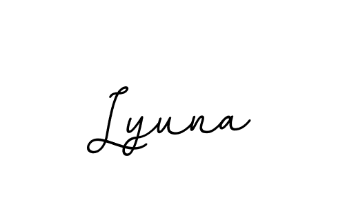 Design your own signature with our free online signature maker. With this signature software, you can create a handwritten (BallpointsItalic-DORy9) signature for name Lyuna. Lyuna signature style 11 images and pictures png