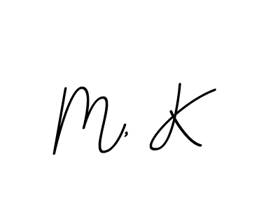 Make a beautiful signature design for name M, K. With this signature (BallpointsItalic-DORy9) style, you can create a handwritten signature for free. M, K signature style 11 images and pictures png