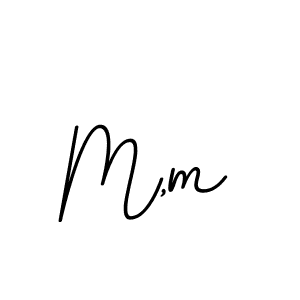 Make a beautiful signature design for name M,m. With this signature (BallpointsItalic-DORy9) style, you can create a handwritten signature for free. M,m signature style 11 images and pictures png
