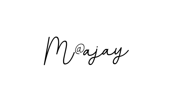 The best way (BallpointsItalic-DORy9) to make a short signature is to pick only two or three words in your name. The name M@ajay include a total of six letters. For converting this name. M@ajay signature style 11 images and pictures png