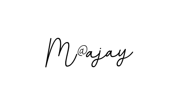 How to make M@ajay name signature. Use BallpointsItalic-DORy9 style for creating short signs online. This is the latest handwritten sign. M@ajay signature style 11 images and pictures png