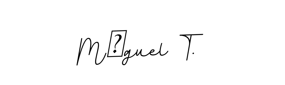 How to Draw Mİguel T. signature style? BallpointsItalic-DORy9 is a latest design signature styles for name Mİguel T.. Mİguel T. signature style 11 images and pictures png