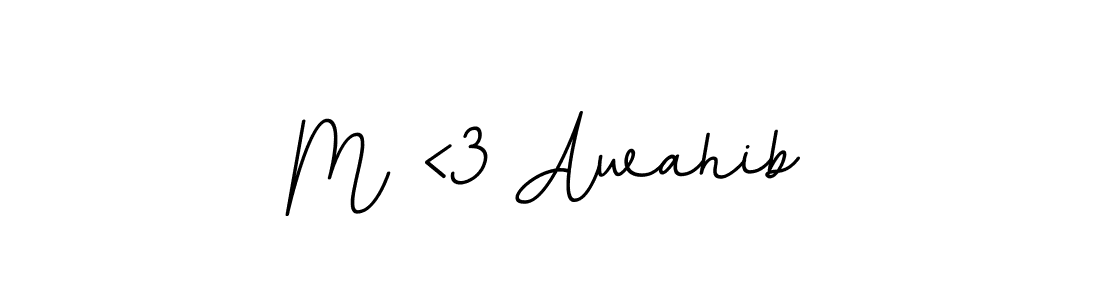 It looks lik you need a new signature style for name M <3 Awahib. Design unique handwritten (BallpointsItalic-DORy9) signature with our free signature maker in just a few clicks. M <3 Awahib signature style 11 images and pictures png