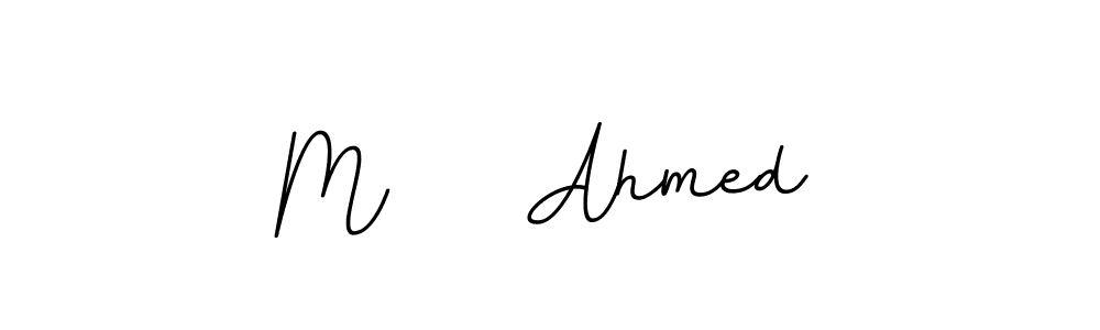 The best way (BallpointsItalic-DORy9) to make a short signature is to pick only two or three words in your name. The name M    Ahmed include a total of six letters. For converting this name. M    Ahmed signature style 11 images and pictures png
