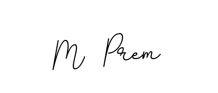 Create a beautiful signature design for name M  Prem. With this signature (BallpointsItalic-DORy9) fonts, you can make a handwritten signature for free. M  Prem signature style 11 images and pictures png
