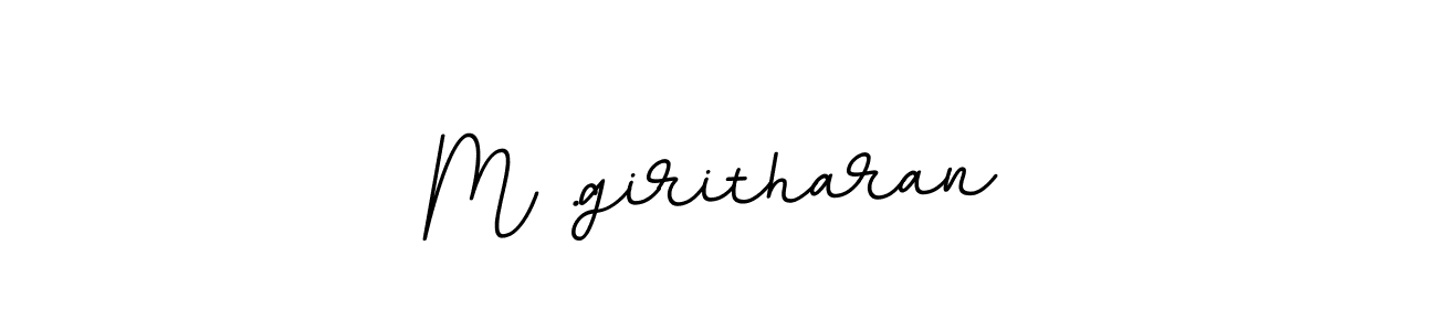 Design your own signature with our free online signature maker. With this signature software, you can create a handwritten (BallpointsItalic-DORy9) signature for name M .giritharan. M .giritharan signature style 11 images and pictures png