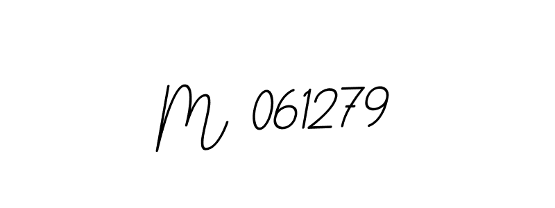 How to make M 061279 name signature. Use BallpointsItalic-DORy9 style for creating short signs online. This is the latest handwritten sign. M 061279 signature style 11 images and pictures png