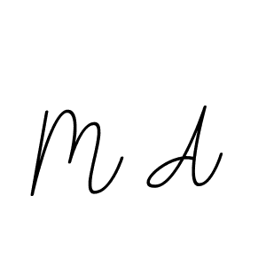 You should practise on your own different ways (BallpointsItalic-DORy9) to write your name (M A) in signature. don't let someone else do it for you. M A signature style 11 images and pictures png