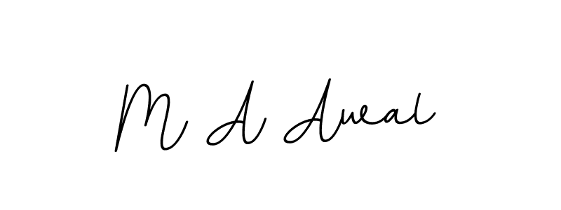 The best way (BallpointsItalic-DORy9) to make a short signature is to pick only two or three words in your name. The name M A Awal include a total of six letters. For converting this name. M A Awal signature style 11 images and pictures png
